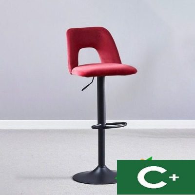 Ghế bar bọc nhung chân nâng hạ đen mã TH3275A