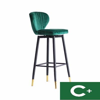 Ghế bar nệm nhung chân thép sơn tĩnh điện TH3601
