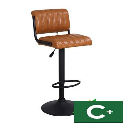 Ghế quầy bar bọc da nâng hạ chân đen - mã TH3399A