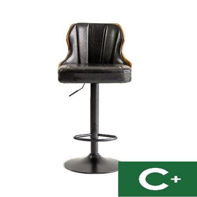 Ghế quầy bar chân sắt lưng gỗ bọc nệm Kazax TH3038
