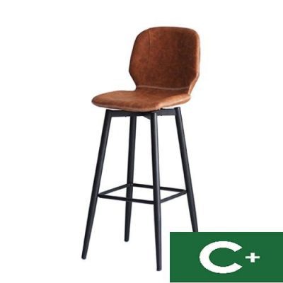 Ghế quầy bar lưng cao chân thép sơn tĩnh điện TH3828
