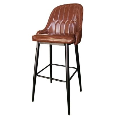 Ghế Bar chân sắt nệm da Simili HO-GBSKGMT008